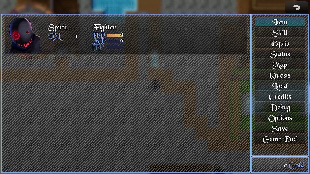 The main menu